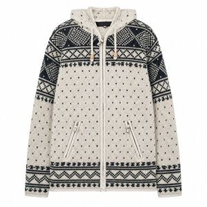 Laundromat 100% Wool Zurich Nordic Full Zip Hooded Sweater Jacket Men L
